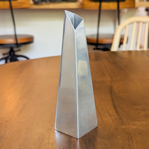 Pewter Crafters of Cape Cod Pewter Vase Small Abstract Post-Modern Vessel - Picture 4 of 13